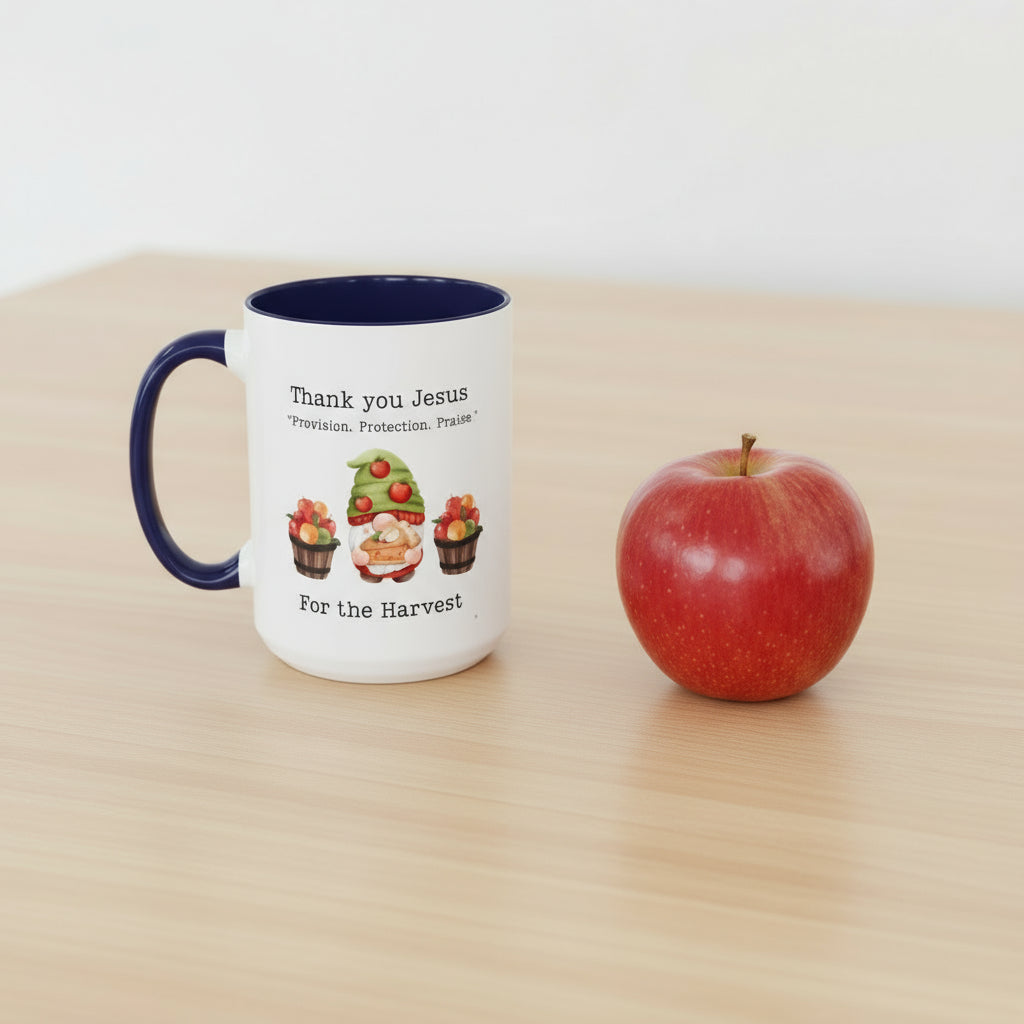 Thank You Jesus Harvest Coffee Mug - Inspirational Gift, Religious Mugs for Thanksgiving, Fall Decor, Kitchen Supplies, Christian Gifts
