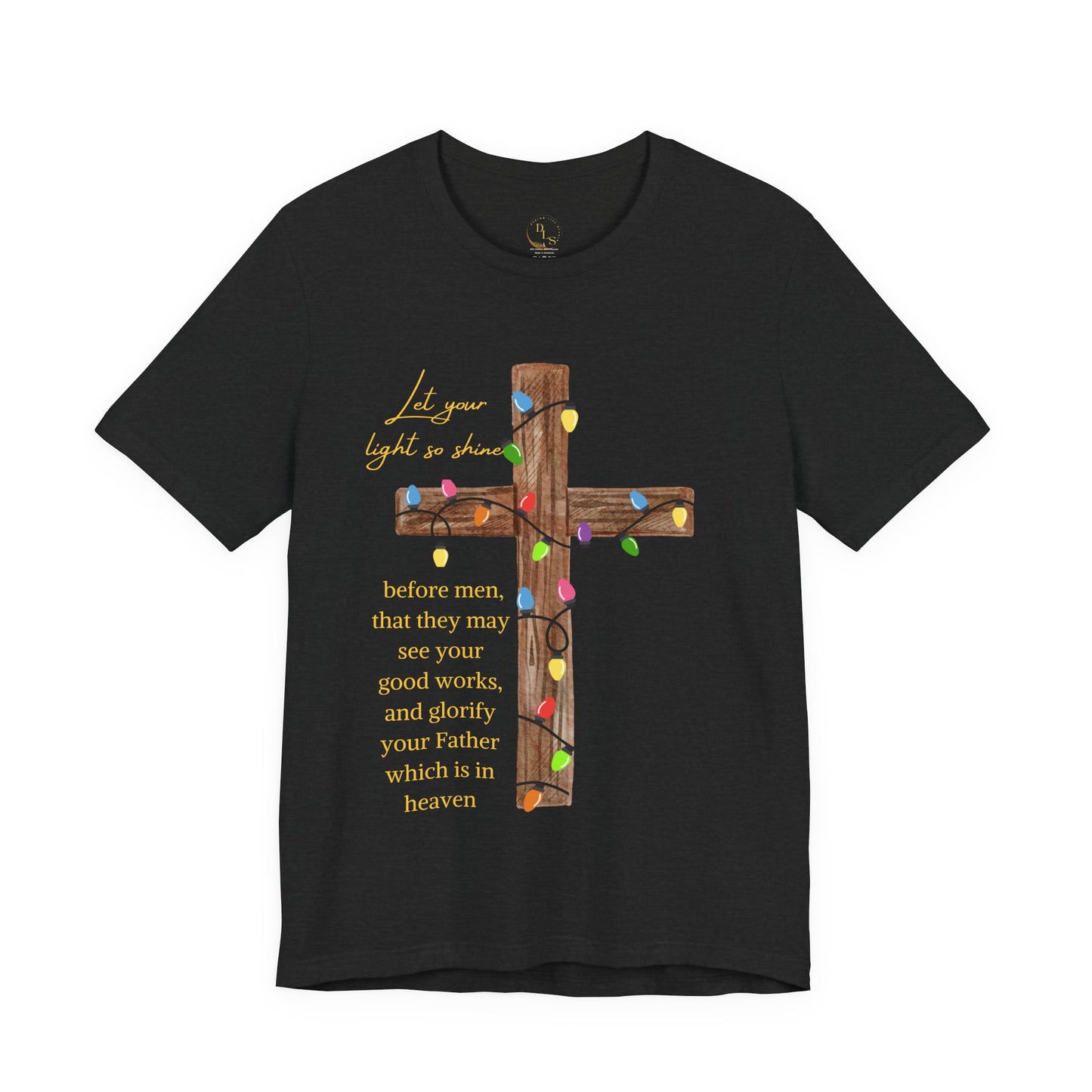Christmas Christian Cross, let your light shine before men. T Shirt
