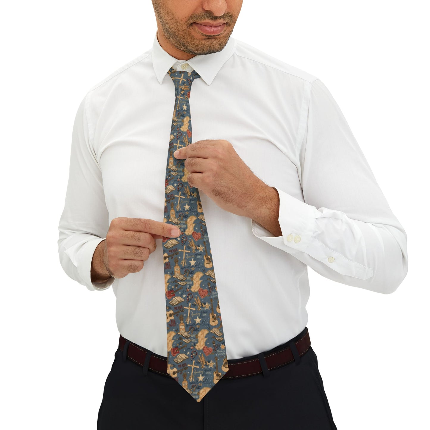 Country Gospel Music Necktie - Perfect for Musicians & Concerts