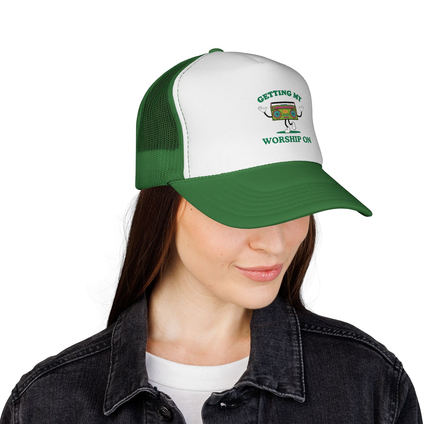 Getting my Worship on Hat - Retro Worship Trucker Cap - Getting My Worship On