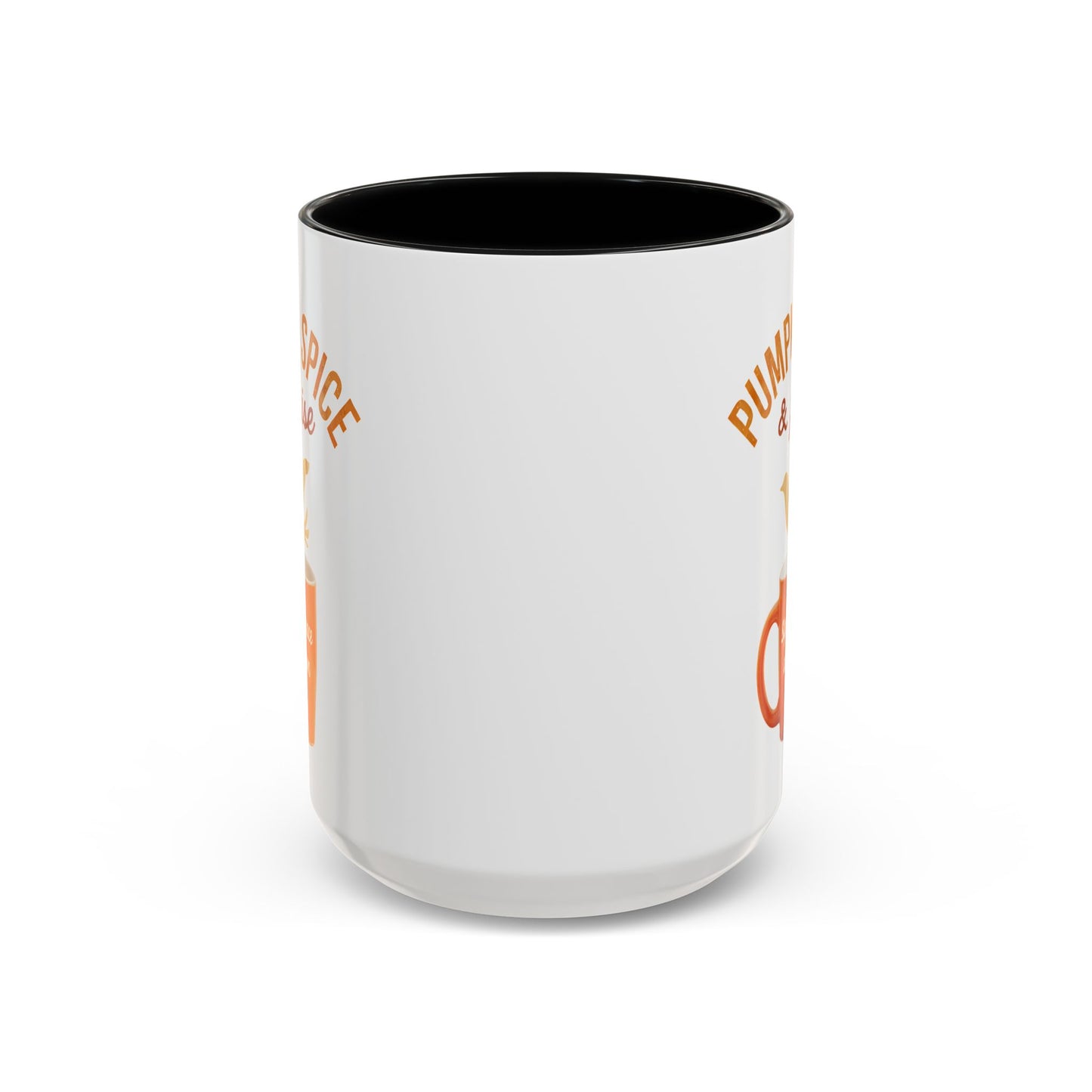 “Pumpkin Spice & Praise” fall comfort coffee cup. Give God all the praise well you enjoy your pumpkin spice.