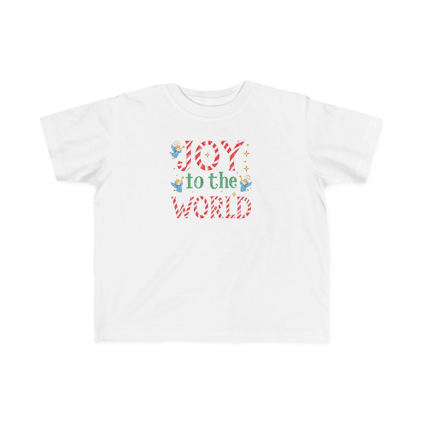 Joy to the World Toddler T-Shirt — Festive Candy Cane Christmas Tee