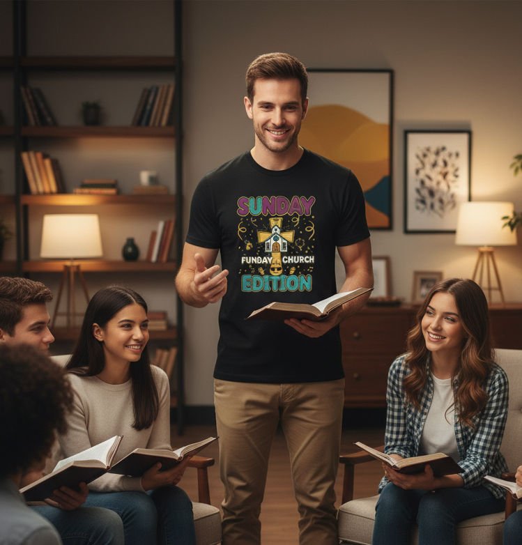 Sunday Church Edition T-Shirt — "Sunday Funday" Christian Graphic Tee