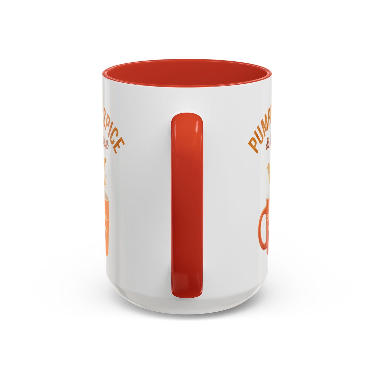 “Pumpkin Spice & Praise” fall comfort coffee cup. Give God all the praise well you enjoy your pumpkin spice.