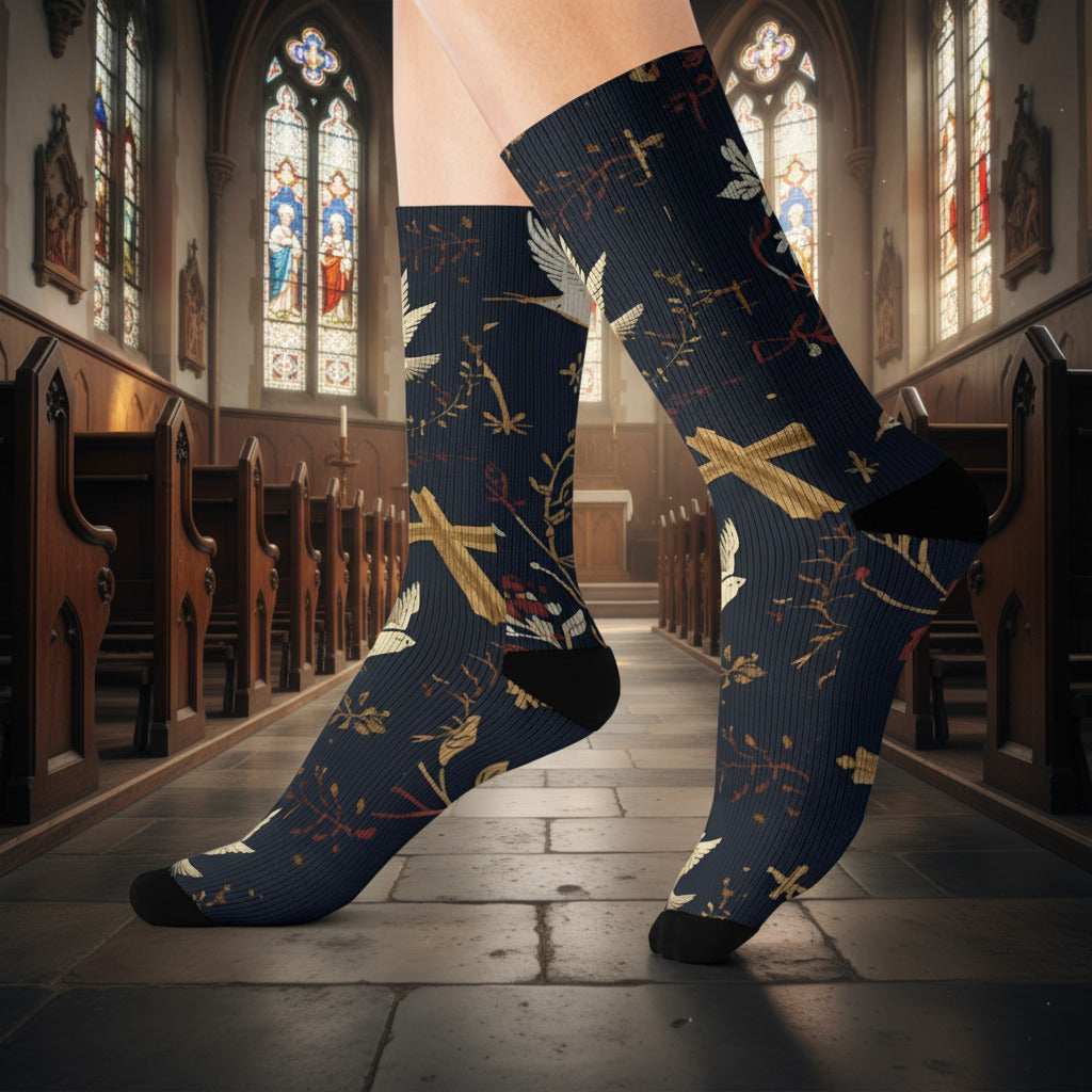 Bohemian Floral Sublimation Socks