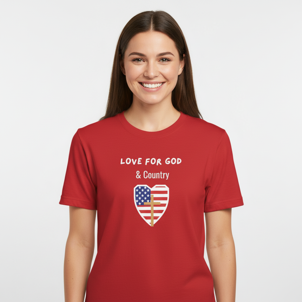 Love for God and Country - Jersey Short Sleeve Tee