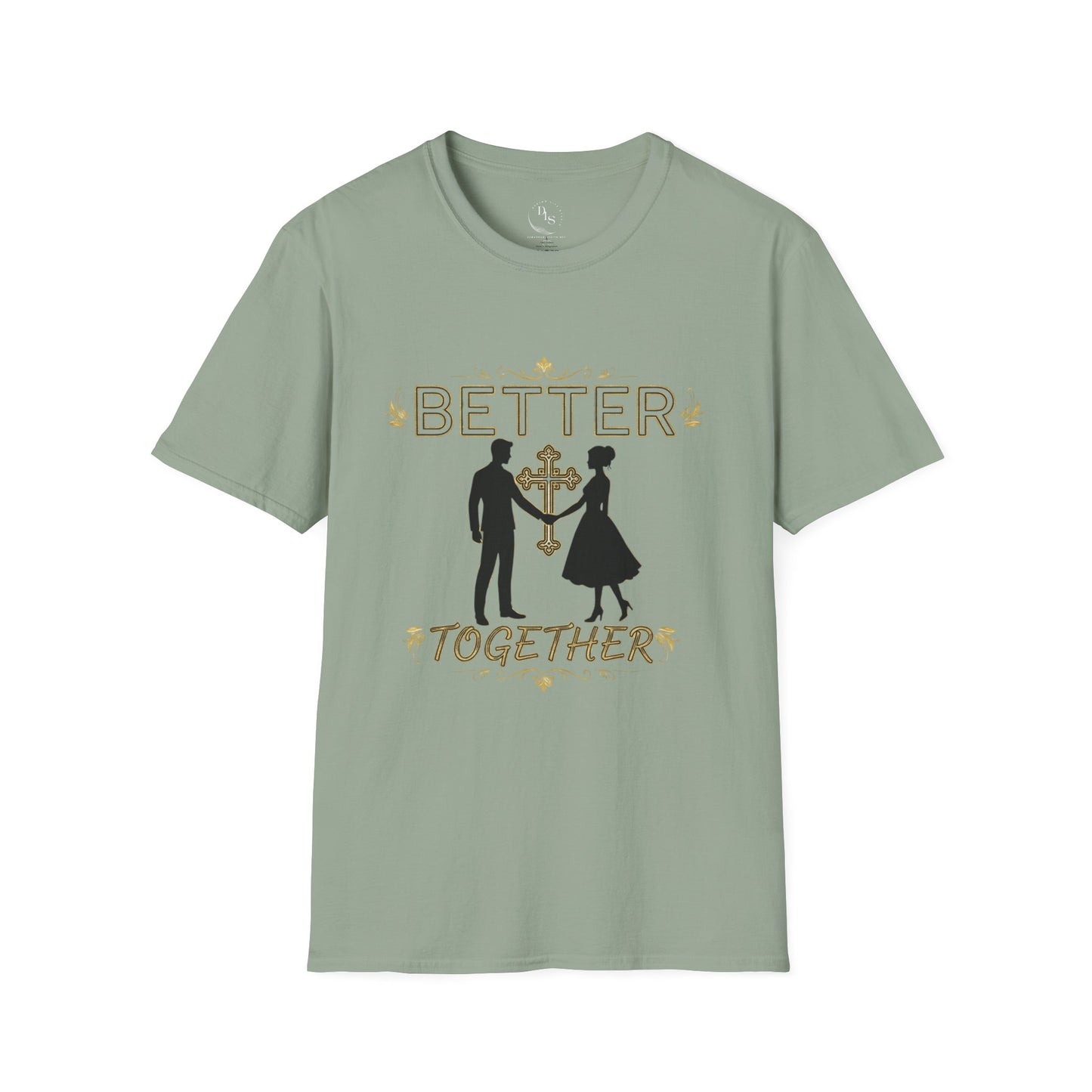 Better Together T-Shirt — Religious Cross Couple Faith Tee