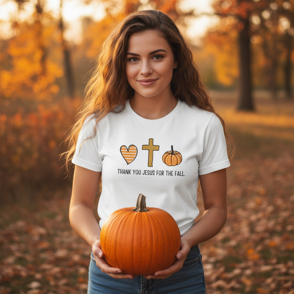 Thank You Jesus For The Fall - Jersey Short Sleeve Tee