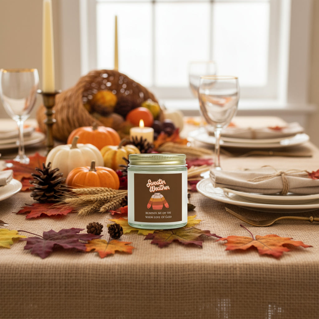 Coconut Apricot Scented Candle - Cozy Fall Vibes, Perfect Gift for Home, Aromatherapy, Relaxation, Winter Decor, Seasonal Candle