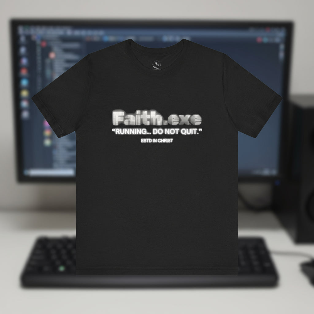 Christian Tech T shirt. Faith.exe Trendy Apparel. Great for  Christian computer lovers.