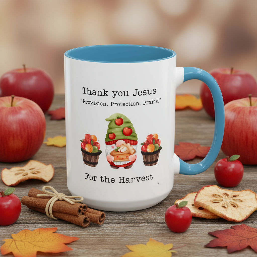 Thank You Jesus Harvest Coffee Mug - Inspirational Gift, Religious Mugs for Thanksgiving, Fall Decor, Kitchen Supplies, Christian Gifts
