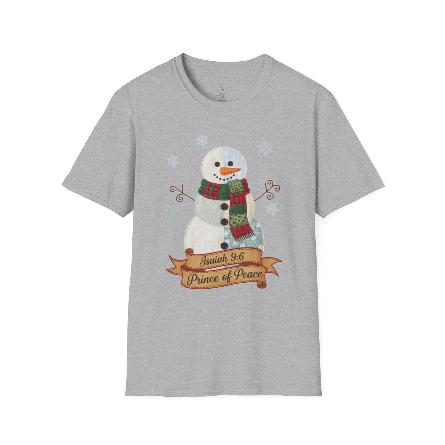 Prince of Peace Snowman T-Shirt — Isaiah 9:6 Christmas Tee
