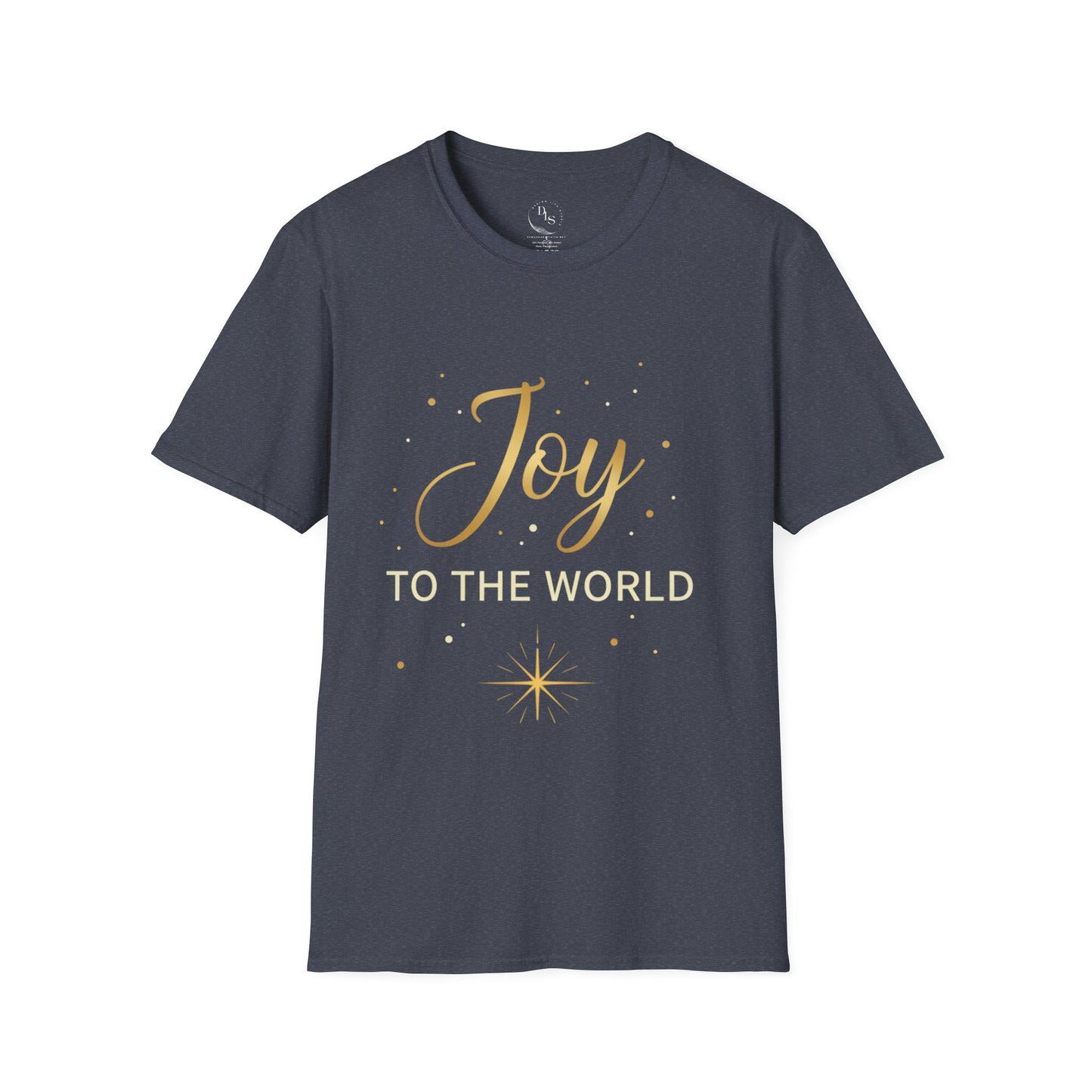 Joy to the World Christmas T‑Shirt — Festive Gold Holiday Tee
