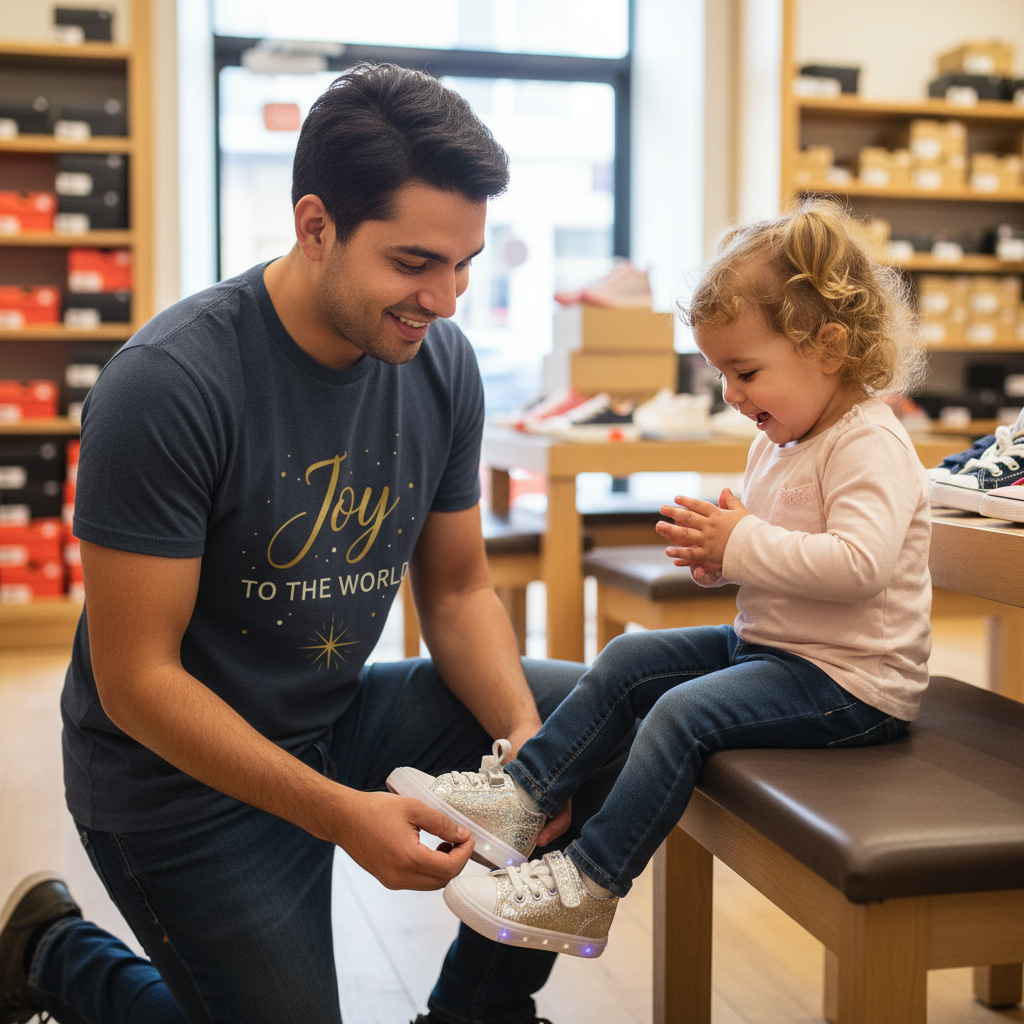 Joy to the World Christmas T‑Shirt — Festive Gold Holiday Tee