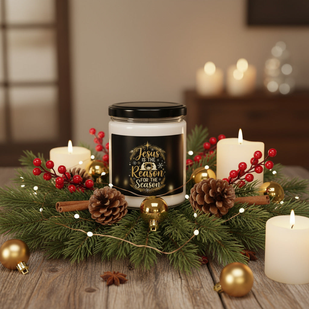 Jesus Reason for the Season Scented Soy Candle - 9oz