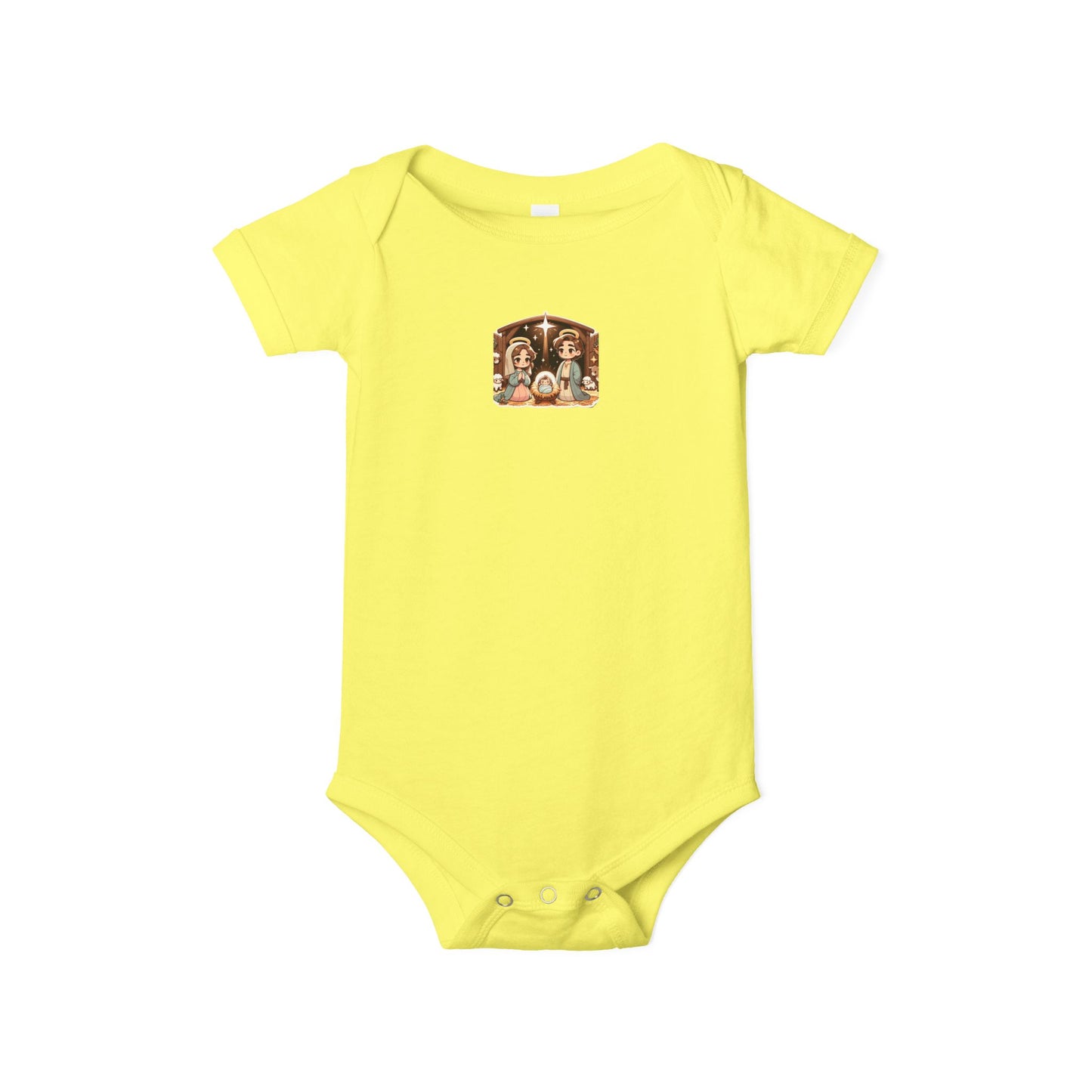 Infant Onesie with Nativity Scene – Baby Christmas Bodysuit