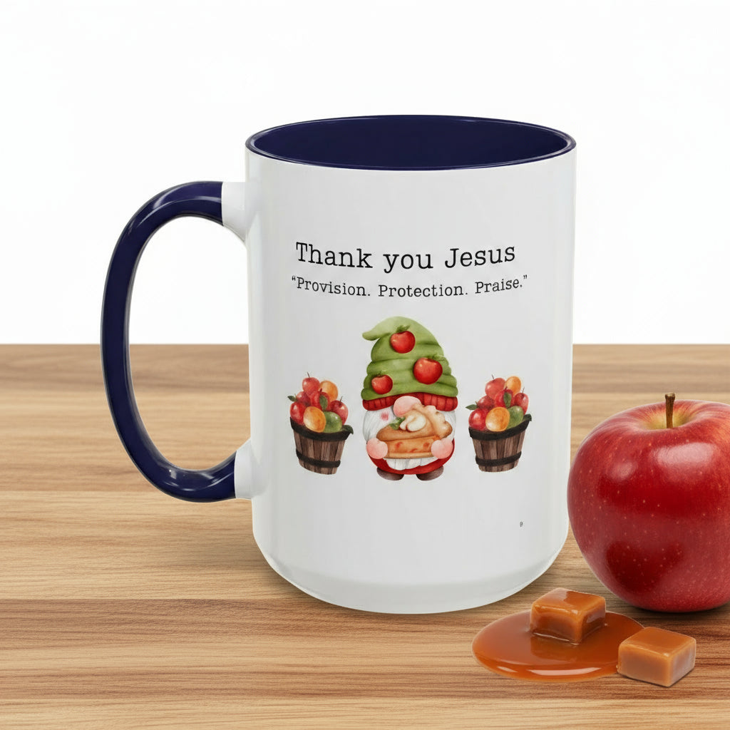 Thank You Jesus Harvest Coffee Mug - Inspirational Gift, Religious Mugs for Thanksgiving, Fall Decor, Kitchen Supplies, Christian Gifts