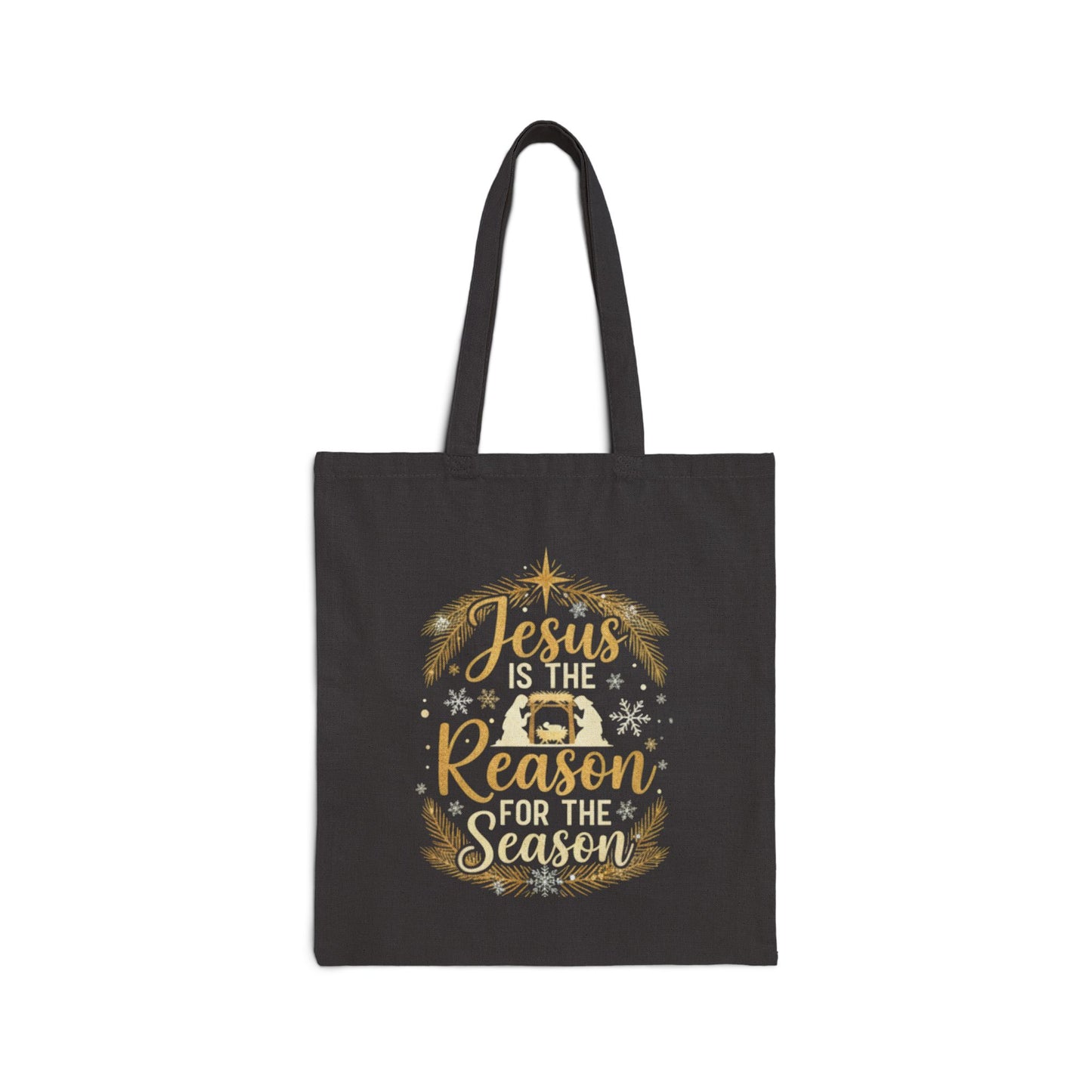 Jesus Reason for the Season Cotton Canvas Tote Bag