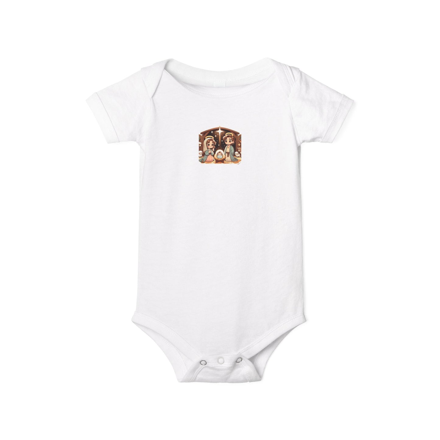 Infant Onesie with Nativity Scene – Baby Christmas Bodysuit