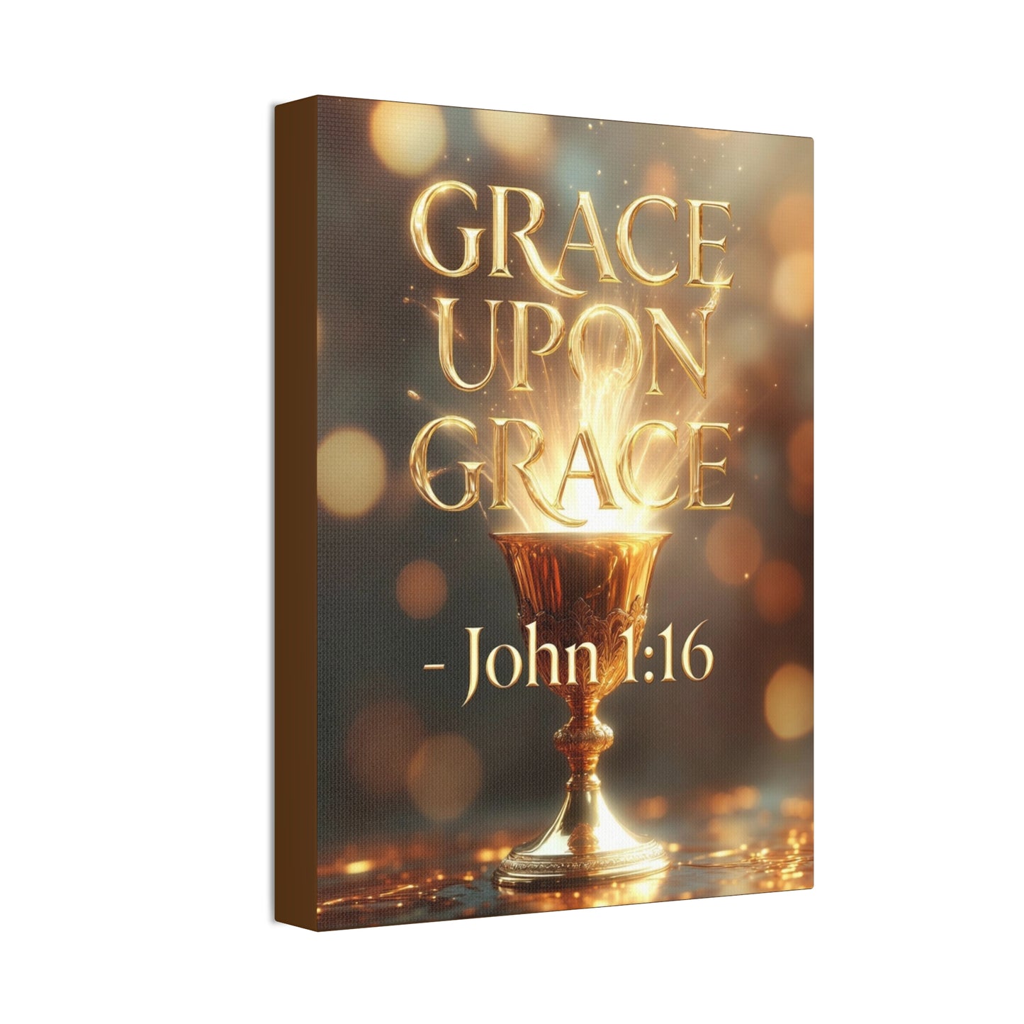 "Upon Grace" John 1:16 Canvas Wall Art
