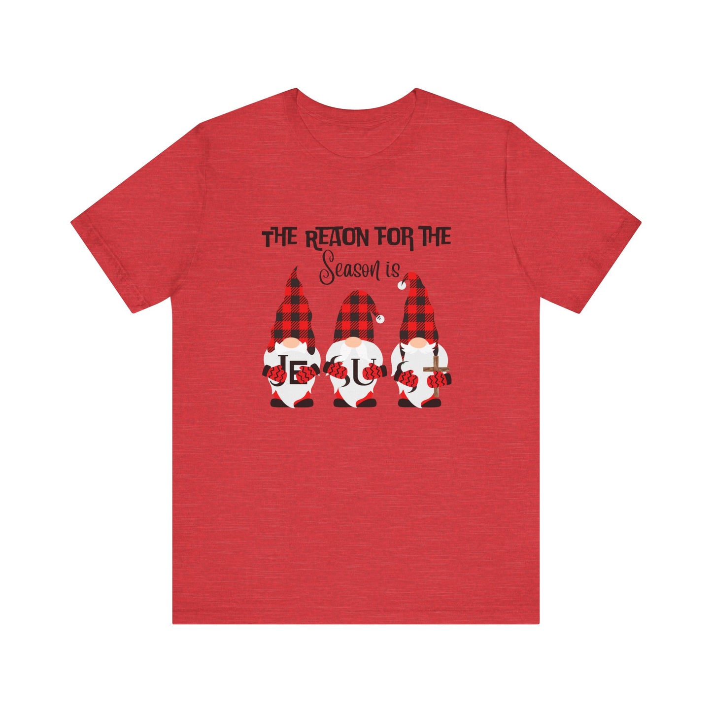 Gnome-themed Holiday Tee, Unisex Jersey Short Sleeve T-Shirt, Perfect for Christmas, Family Gatherings, Holiday Parties, Gift for Him/Her