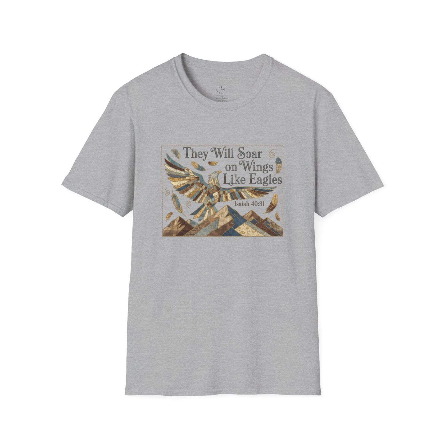 Eagles Wings T-Shirt — "They Will Soar on Wings Like Eagles" Isaiah 40:31 Christian Tee