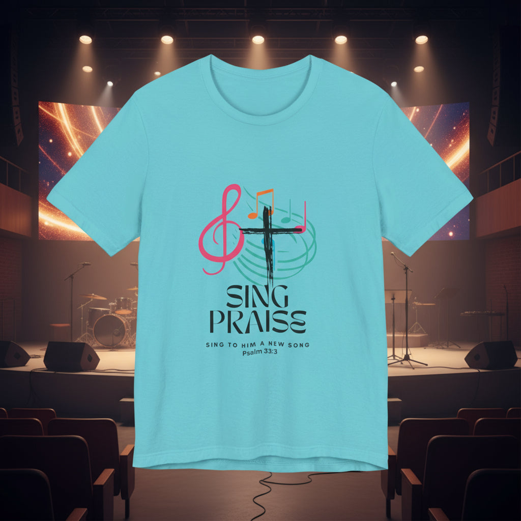 Praise Music Tee, Ideal for Church Events, Faith-Based Gifts, Relaxed Weekend Wear, Uplifting Message Shirt, Perfect for Christians