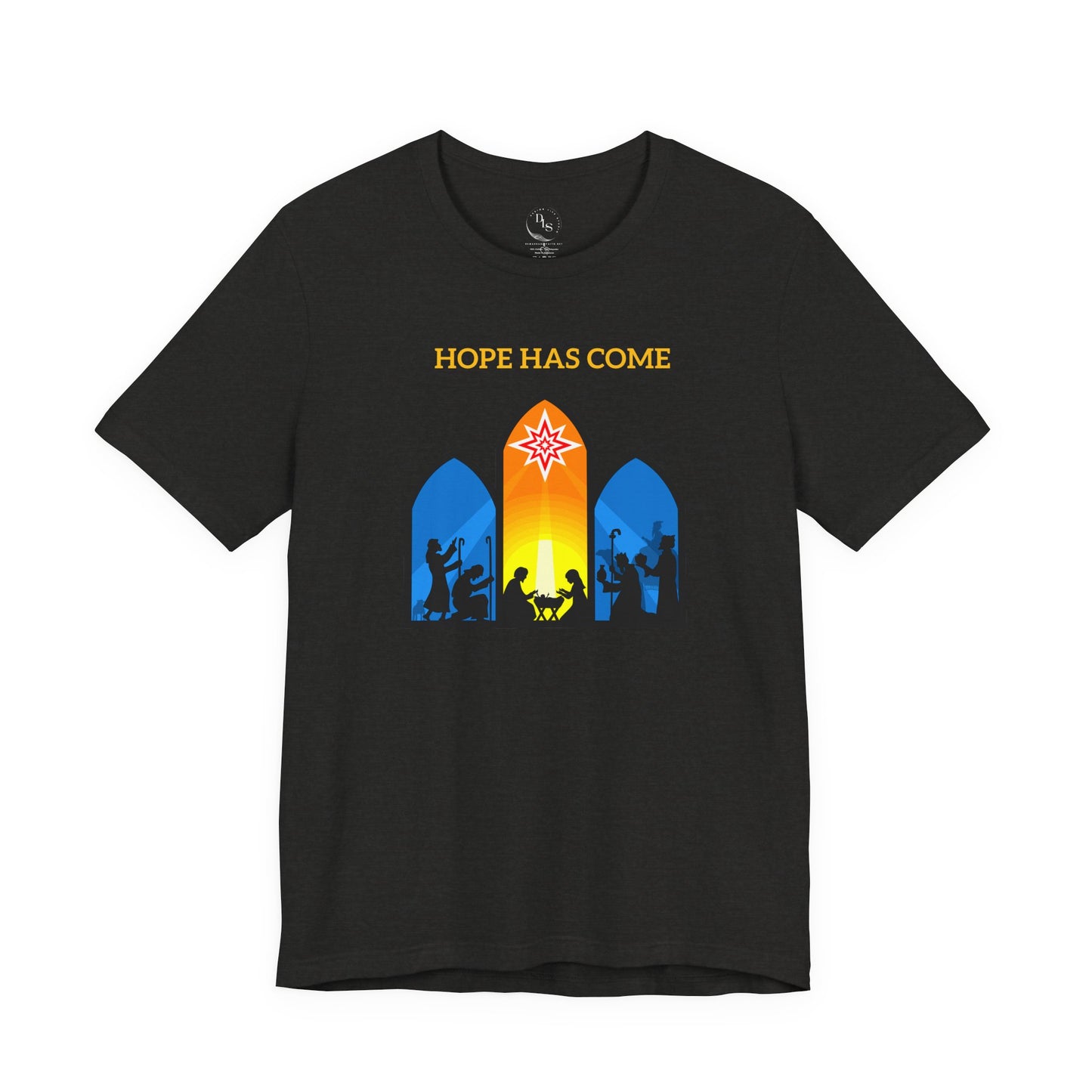 Hope Has Come Unisex Short Sleeve Tee, Inspirational Shirt, Christian Gift, Church Attire, Holiday Apparel, Casual Wear