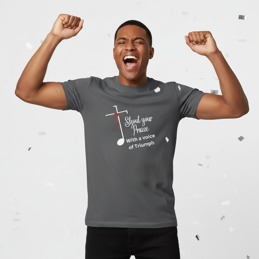 Shout Your Praise with a Voice of Triumph- Short Sleeve Tee
