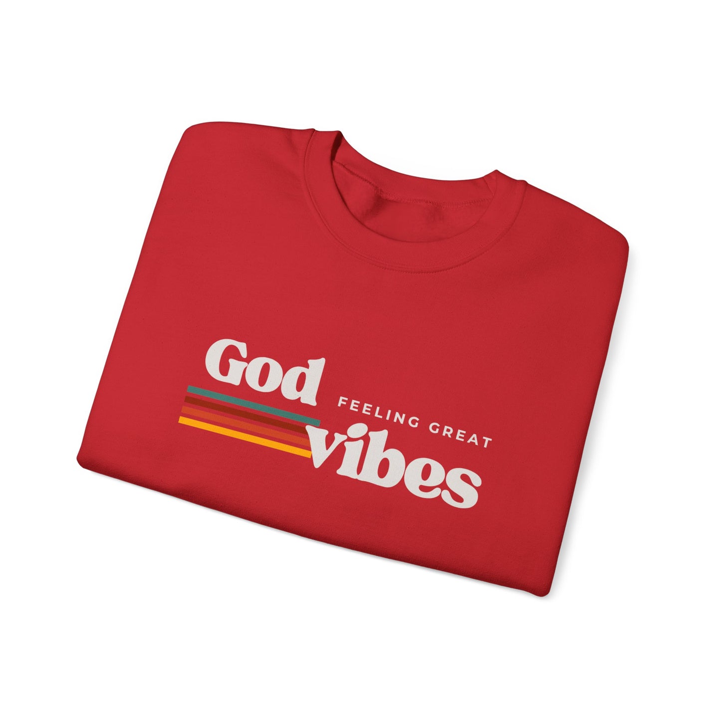 God Vibes Unisex Sweatshirt, Cozy Crewneck for Relaxation, Everyday Wear, Gifts for Friends, Spiritual & Casual Fashion