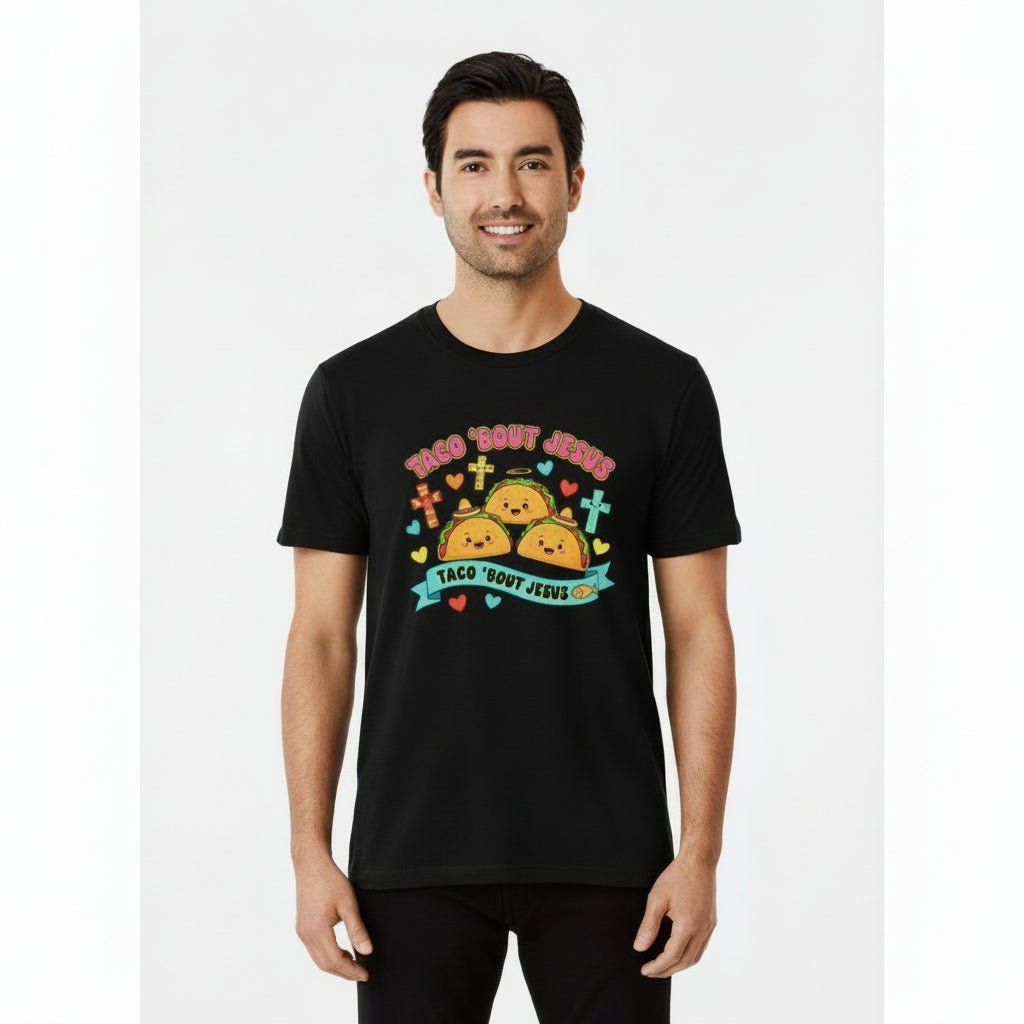 Christian Taco Shirt - "Taco 'Bout Jesus" Cute Religious Graphic Tee