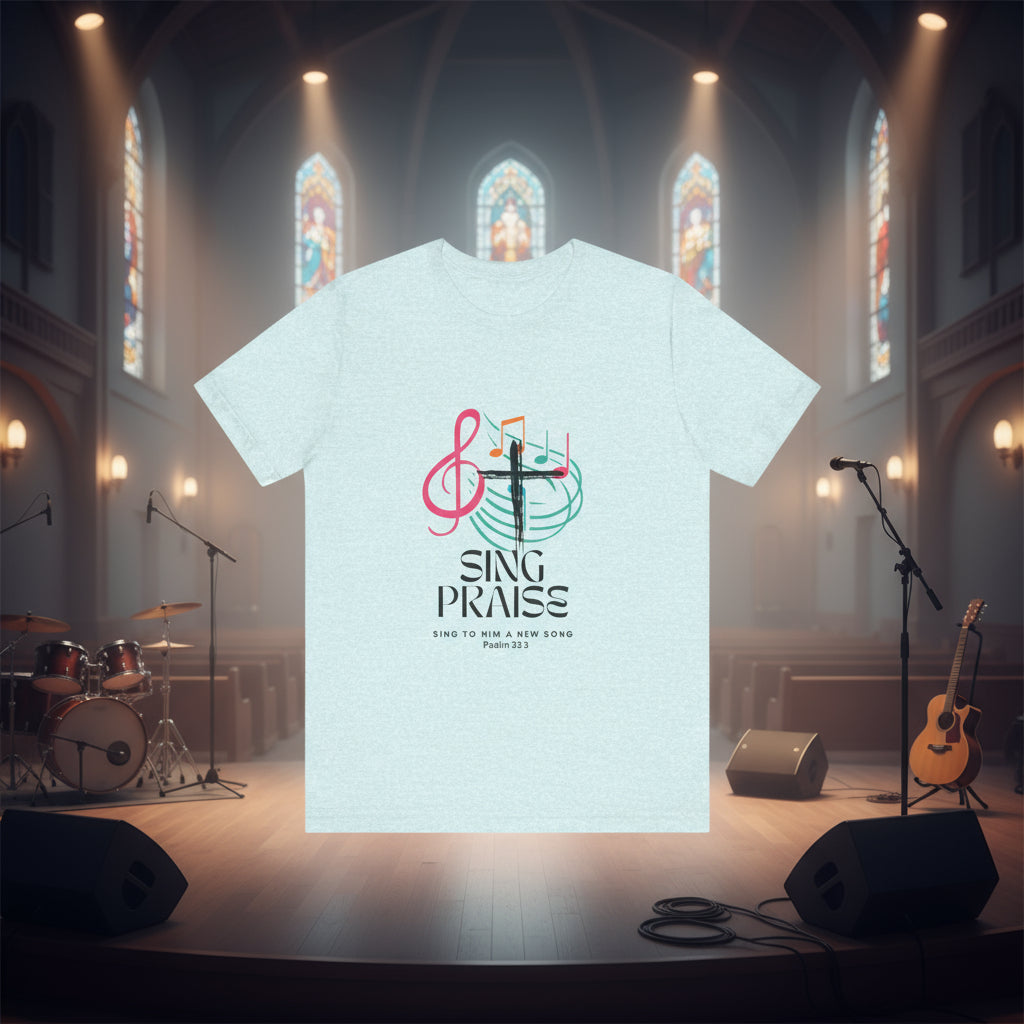Praise Music Tee, Ideal for Church Events, Faith-Based Gifts, Relaxed Weekend Wear, Uplifting Message Shirt, Perfect for Christians