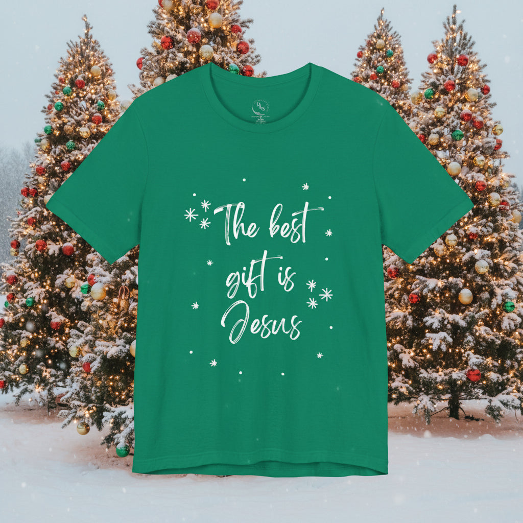 The Best Gift is Jesus Unisex Tee, Christian T-Shirt, Faith Shirt, Gift for Believers, Inspirational Apparel
