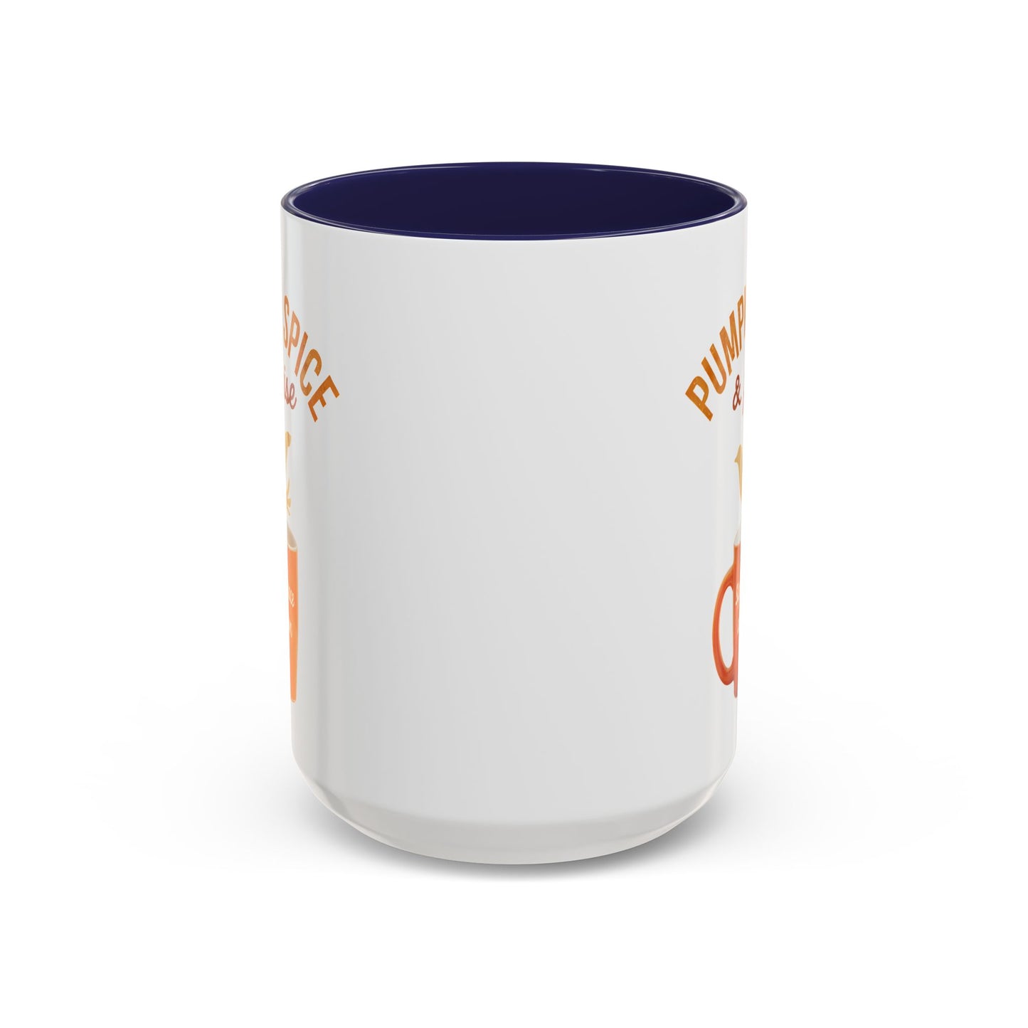 “Pumpkin Spice & Praise” fall comfort coffee cup. Give God all the praise well you enjoy your pumpkin spice.