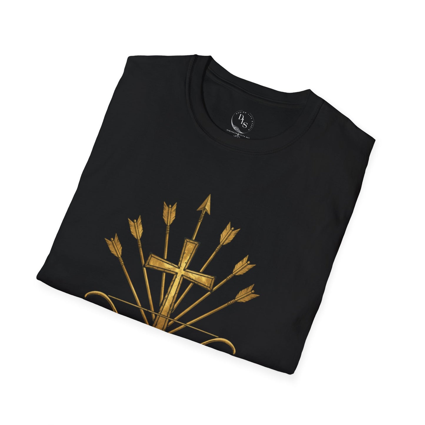 Christian T-Shirt — Blessed & Raising Arrows Cross Graphic