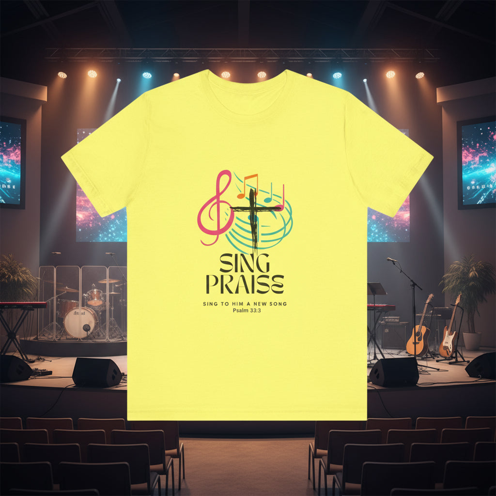 Praise Music Tee, Ideal for Church Events, Faith-Based Gifts, Relaxed Weekend Wear, Uplifting Message Shirt, Perfect for Christians