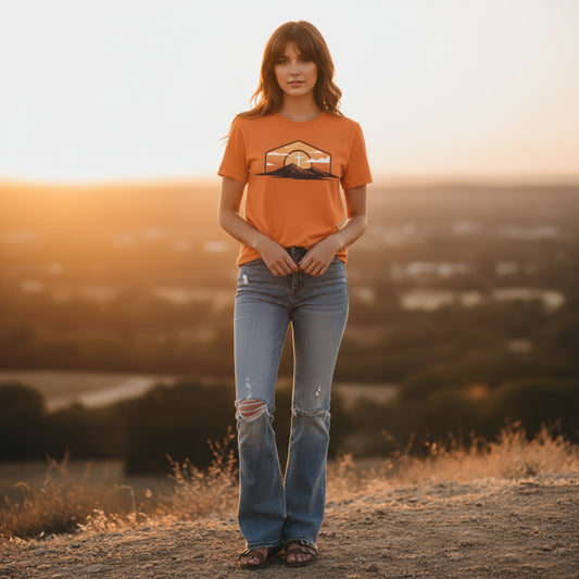 70s style Short Sleeve cross Tee