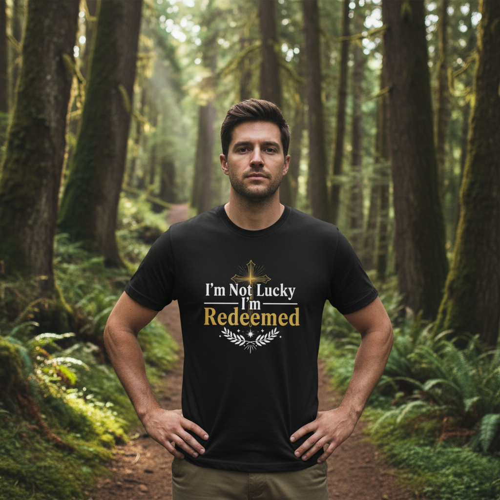 Redeemed Cross Tee — Christian Faith Graphic T-Shirt