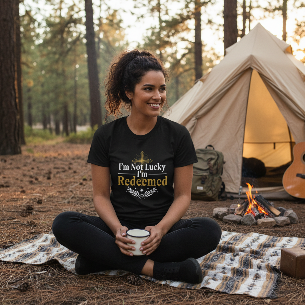 Redeemed Cross Tee — Christian Faith Graphic T-Shirt