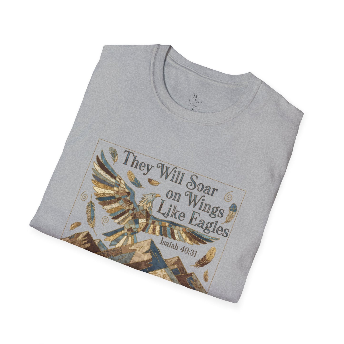 Eagles Wings T-Shirt — "They Will Soar on Wings Like Eagles" Isaiah 40:31 Christian Tee