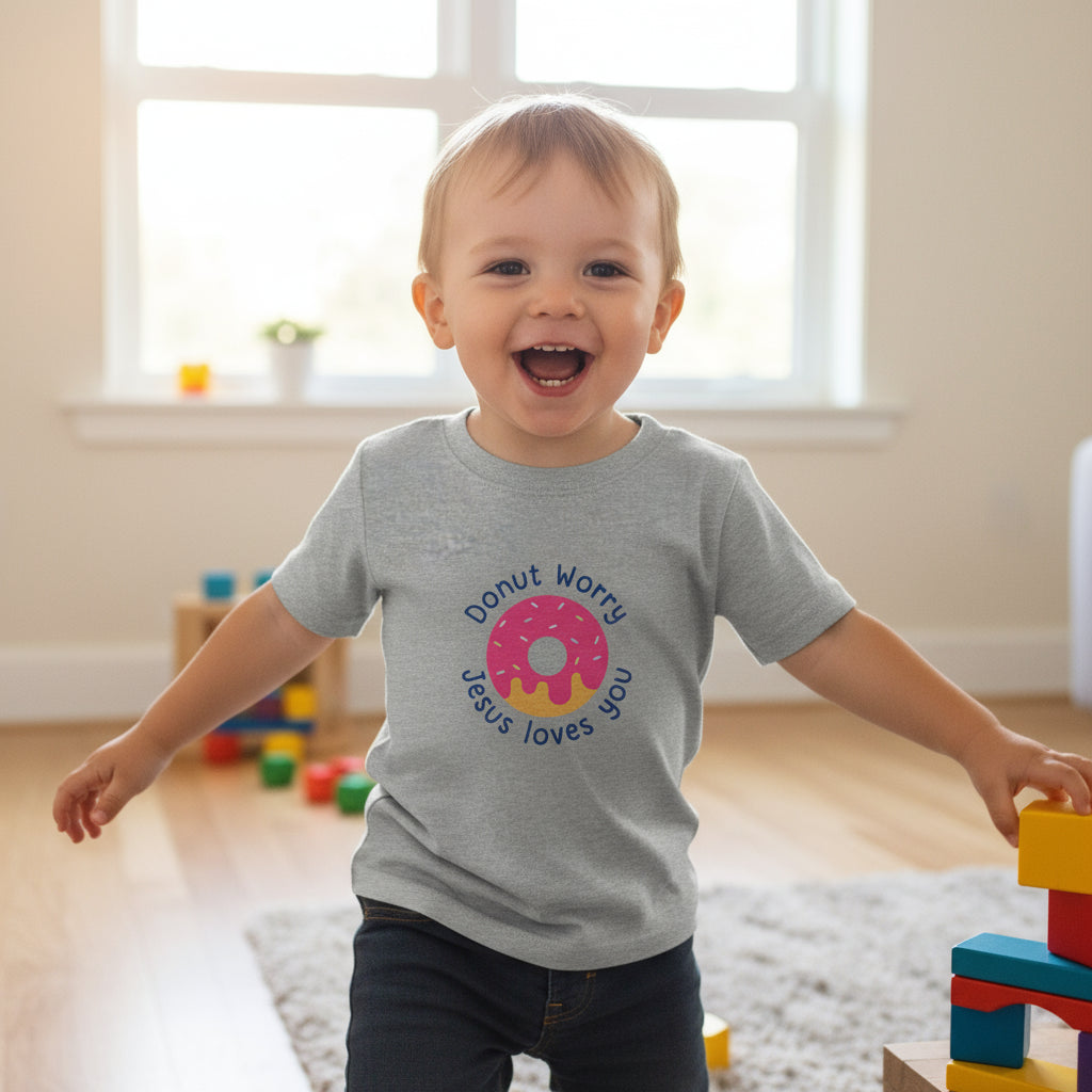 Donut Worry Jesus Loves You Toddler T shirt