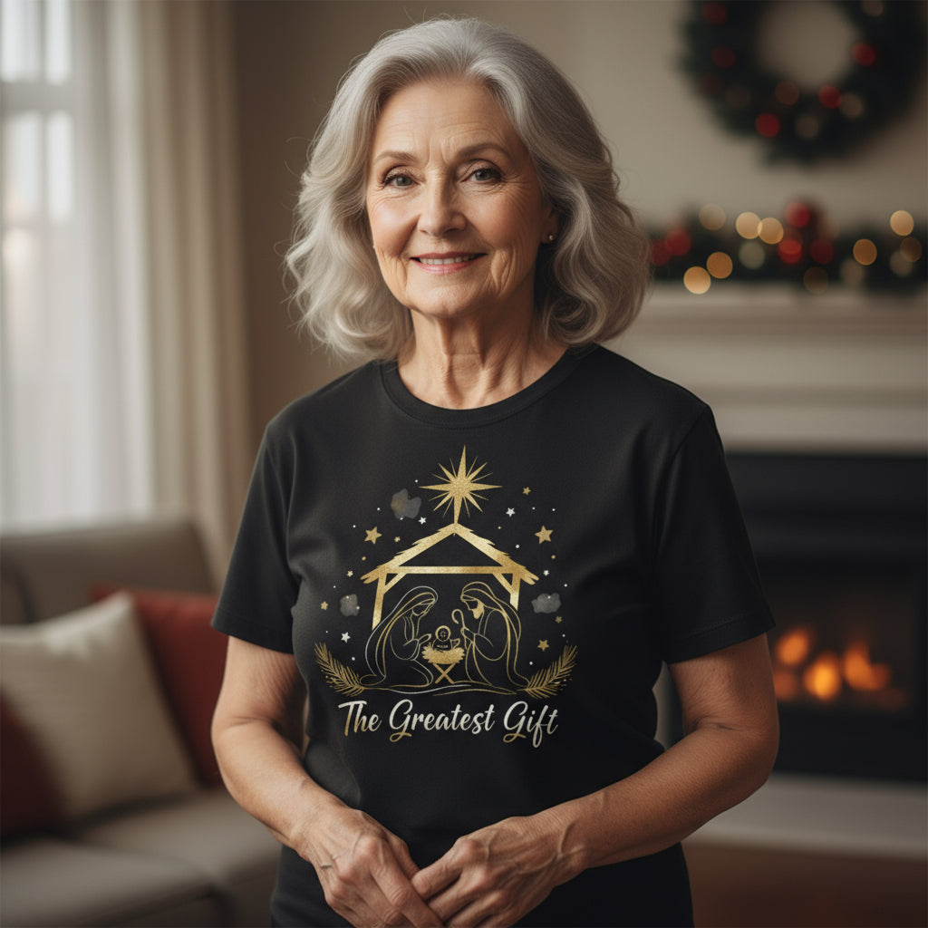 The greatest gift -  Christmas Unisex Heavy Cotton Tee - The Greatest Gift Design