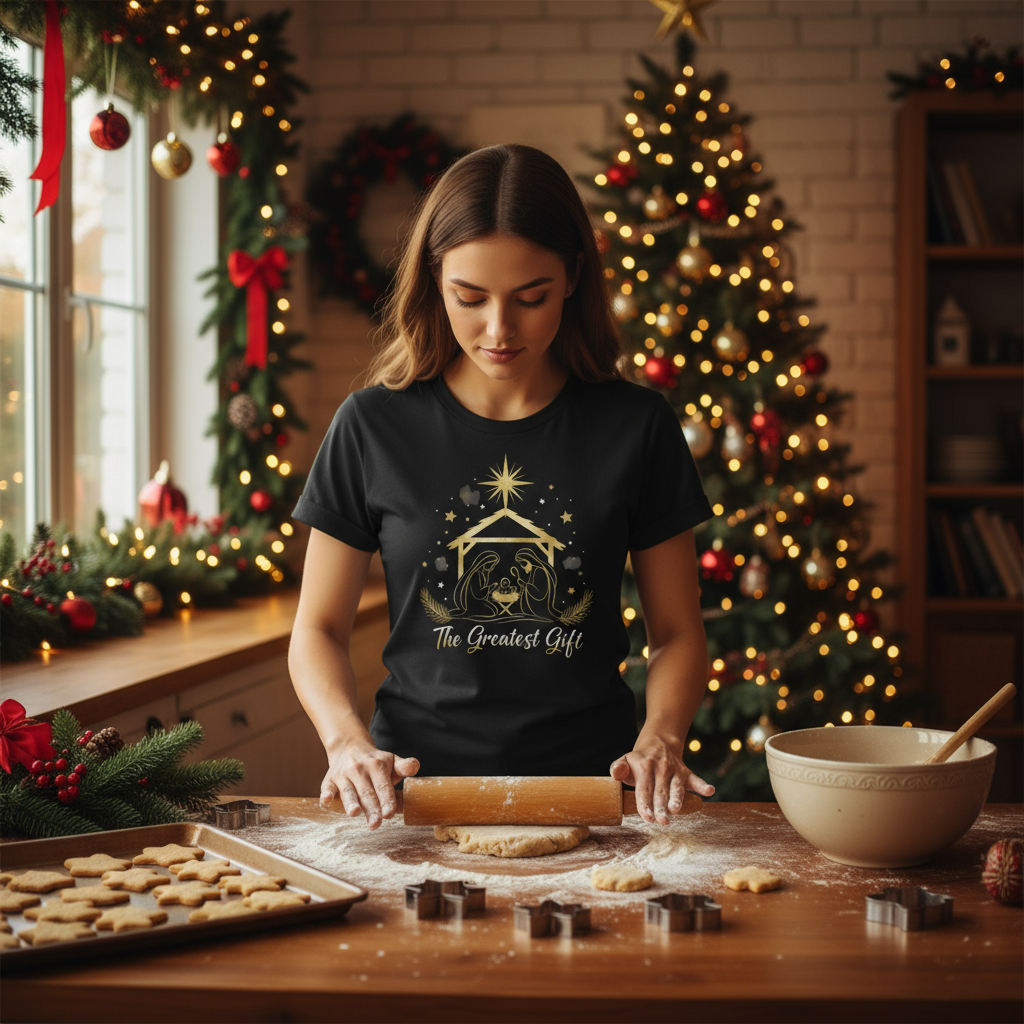 The greatest gift -  Christmas Unisex Heavy Cotton Tee - The Greatest Gift Design