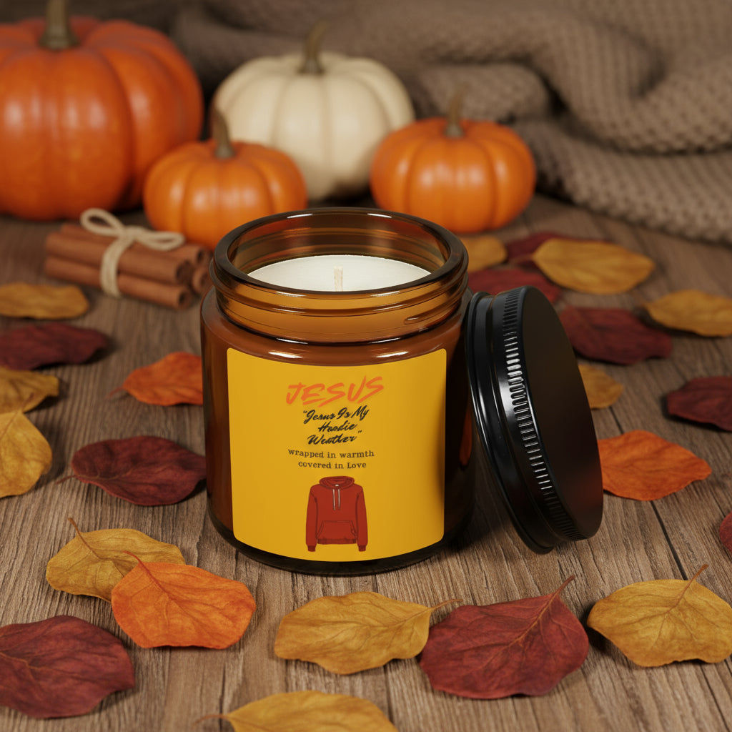 Scented Soy Candle (Multi-Size, Amber Jar)