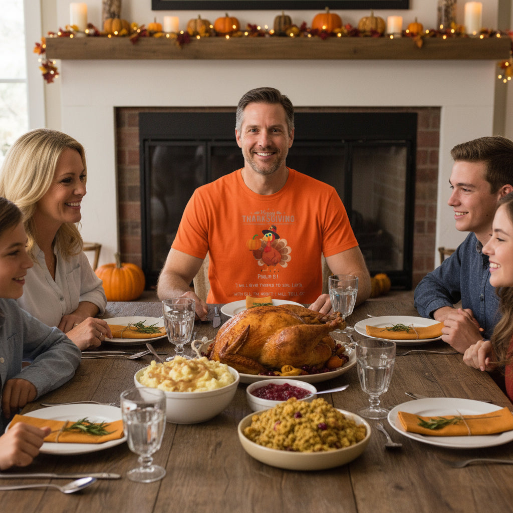 🦃 “Feathered in Faith” Turkey Tee