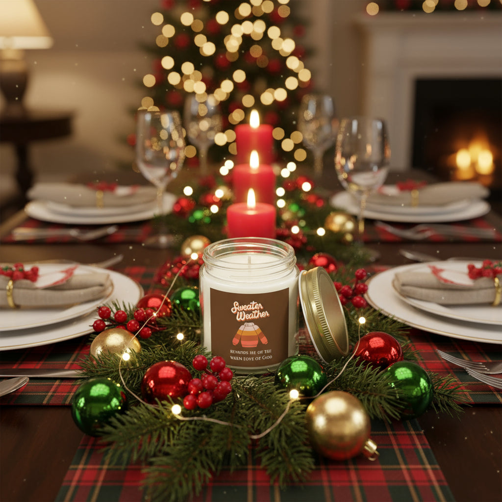 Coconut Apricot Scented Candle - Cozy Fall Vibes, Perfect Gift for Home, Aromatherapy, Relaxation, Winter Decor, Seasonal Candle