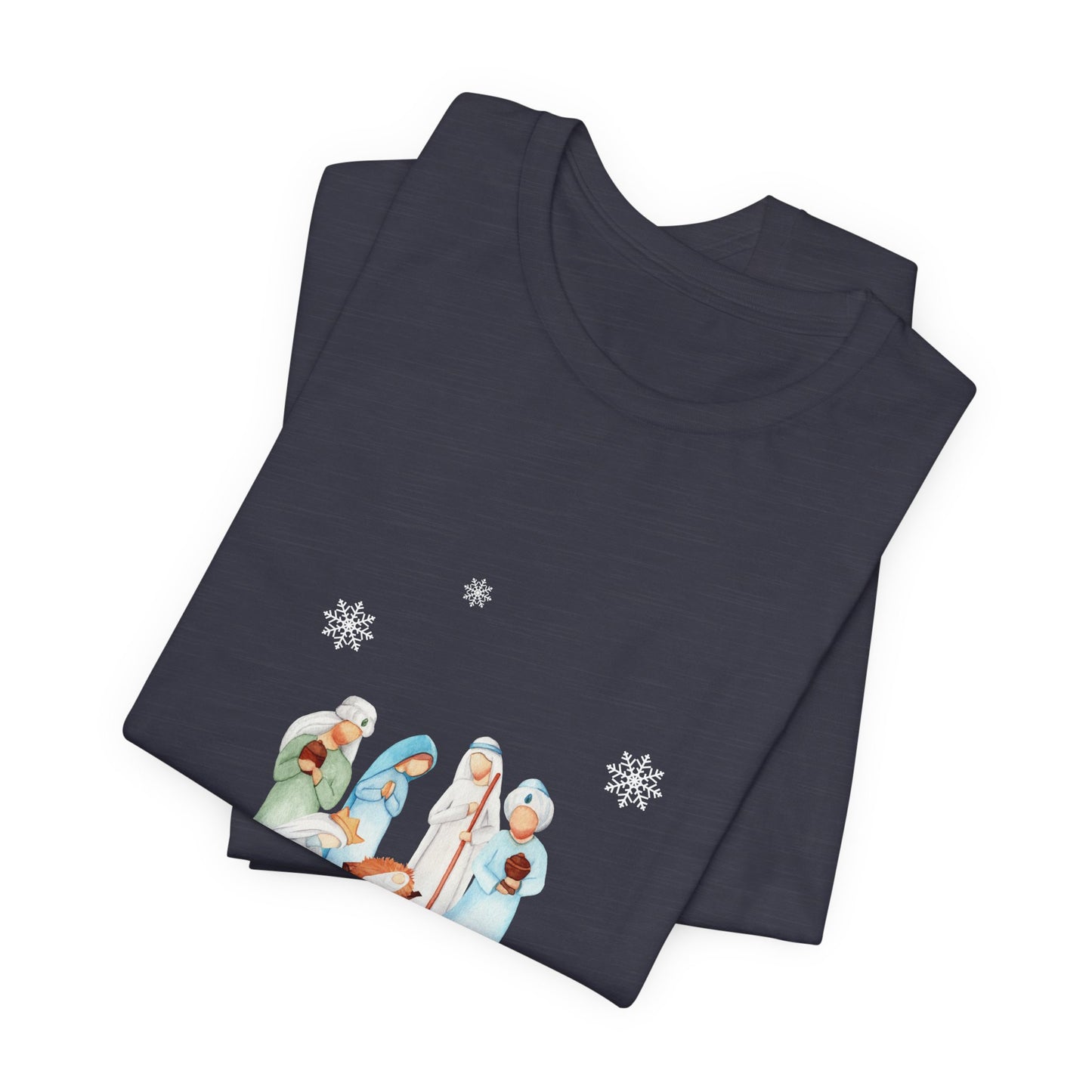 Nativity Scene T‑Shirt — Christmas Holy Family Tee (Three Wise Men & Shepherds)