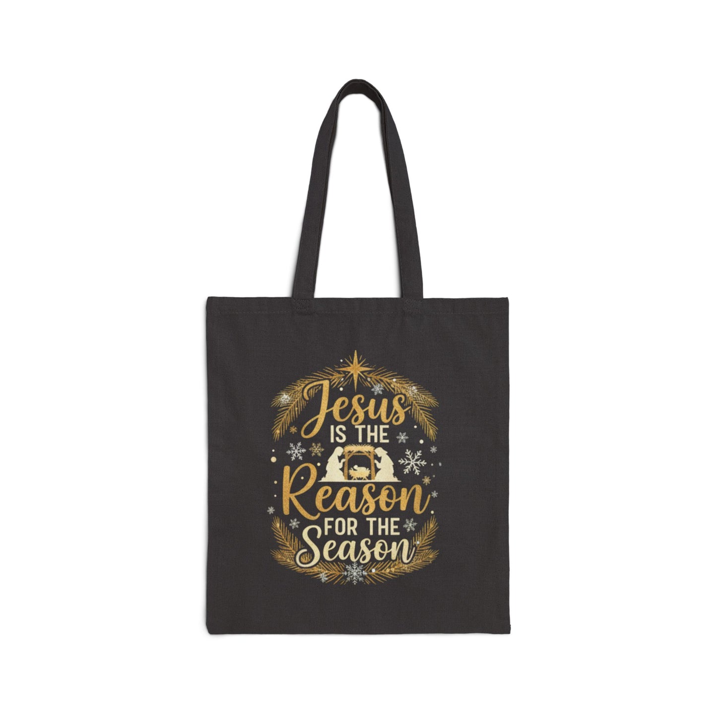Jesus Reason for the Season Cotton Canvas Tote Bag
