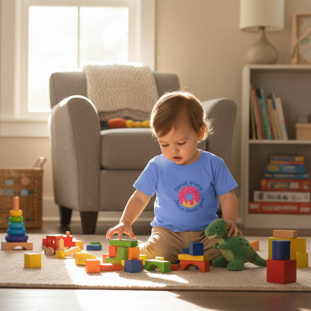 Donut Worry Jesus Loves You Toddler T shirt