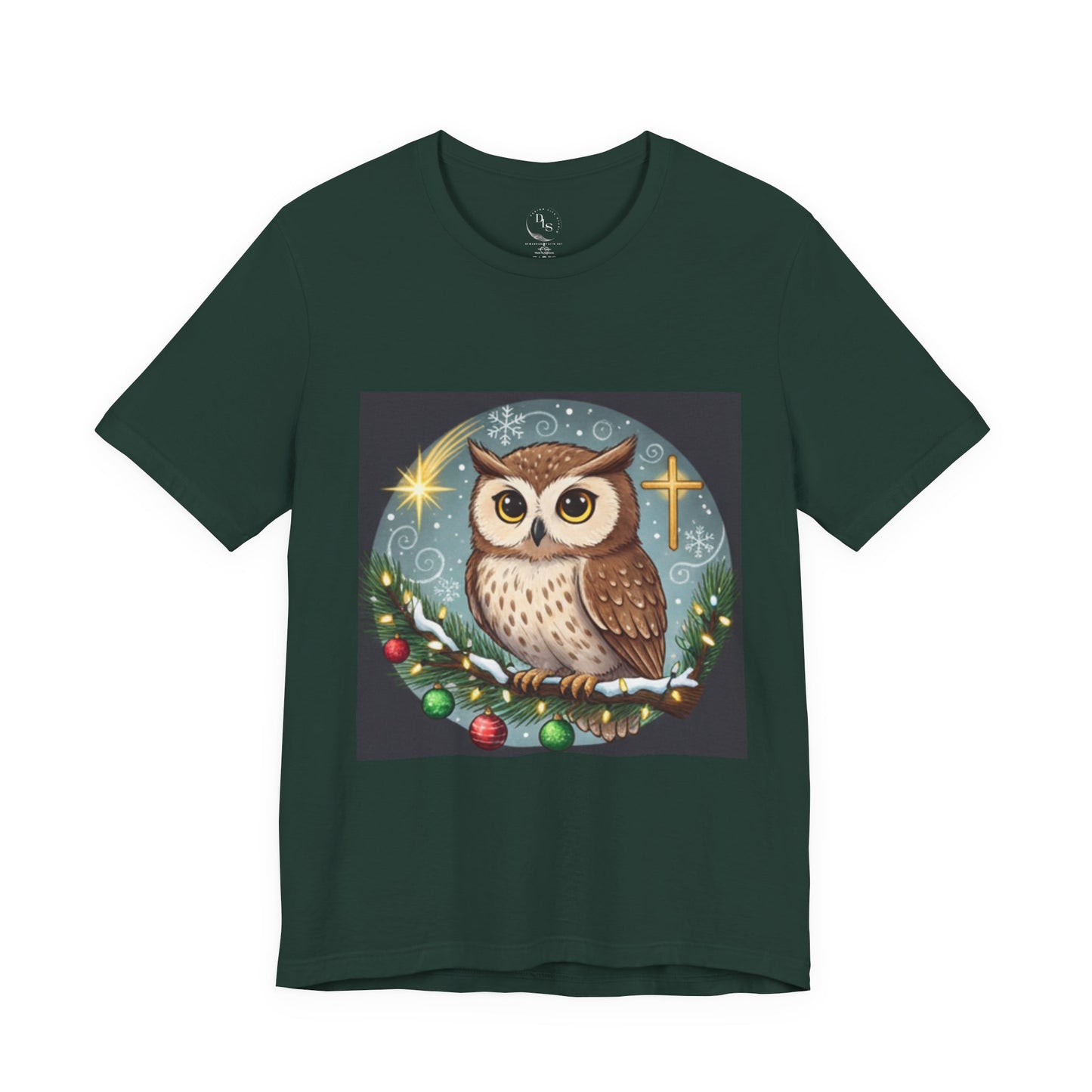 Inspirational Owl Graphic Tee - Psalm 91:4